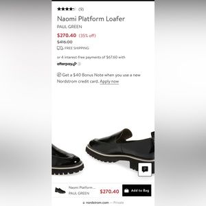 Naomi Platform Loafer by Paul Green (Never Worn)